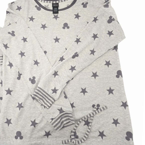 Disney Pajamas Women's Mickey Mouse Icon & Star Gray Size Small Super Soft - Picture 2 of 7